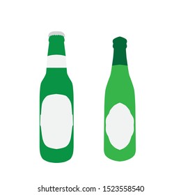 beer bottle, vector illustration, white background
