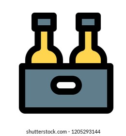 beer bottles in a crate