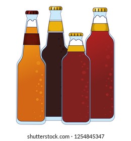 Beer bottles and cup