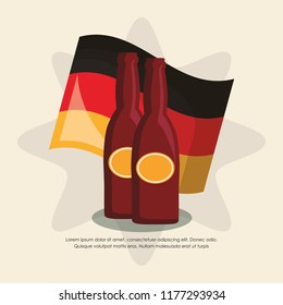 beer bottles with germnay flag