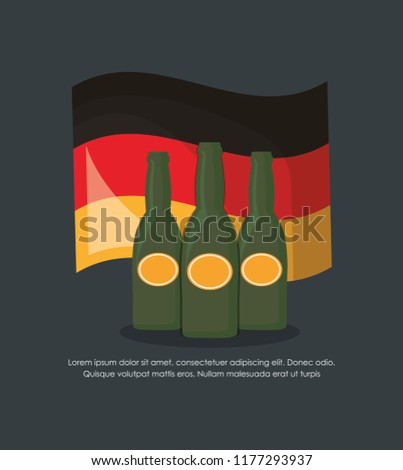 beer bottles with germnay flag