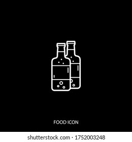 Beer bottles icon isolated on background. Symbol, logo. Vector illustration