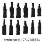 beer bottles icons  vector illustration