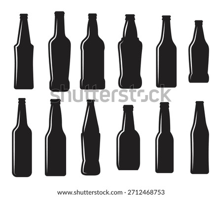 beer bottles icons  vector illustration