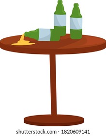 Beer bottles, illustration, vector on white background