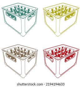 Beer Bottles Pack Vector illustration
