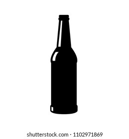 beer bottles silhouette vector icon