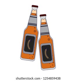 Beer bottles toast