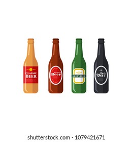 Beer Bottles Vector Icons