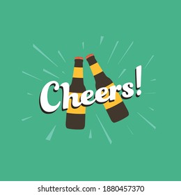 Botellas de cerveza iconos vectoriales sobre fondo verde. Ilustraciones retro de cerveza.
Colección de cerveza fría vintage con diseño de etiquetas. ¡Salud!