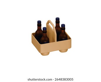 beer box icon 3d illustration render