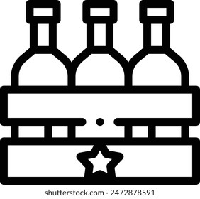 beer box icon. Thin Linear Style Design Isolated On White Background