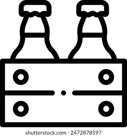 beer box icon. Thin Linear Style Design Isolated On White Background