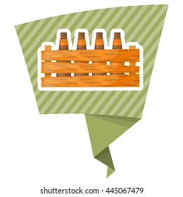 Beer box icon. Vector illustration in cartoon style