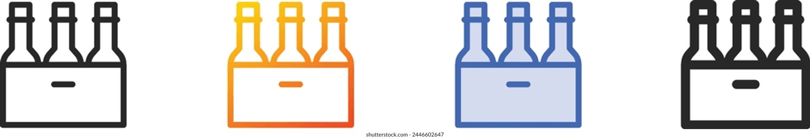 beer box icon.Thin Linear, Gradient, Blue Stroke and bold Style Design Isolated On White Background