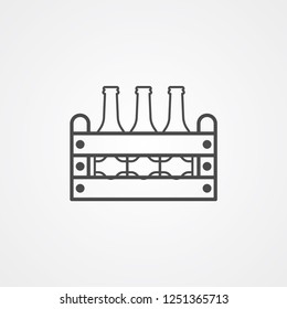 Beer box vector icon sign symbol
