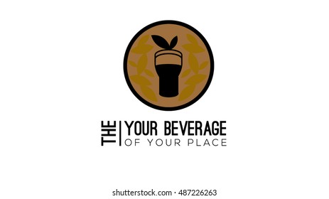 Beer brand logo template (beer pub, restaurant, brewery)