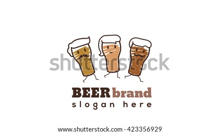 Beer brand logo template (beer pub, restaurant, brewery)