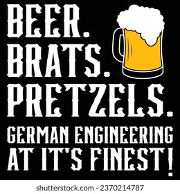 Bier Brats Bretzels German Engineering bei It's Finest Oktoberfest T-Shirt Design