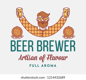 Beer brewer full aroma is a vector illustration about drinking