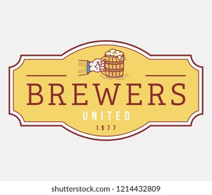Beer brewers united house is a vector illustration about drinking