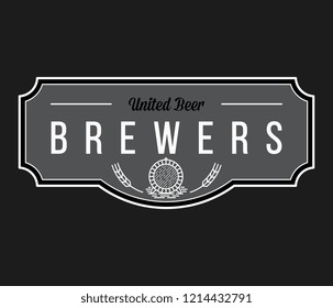 Beer from brewers white on black is a vector illustration about drinking