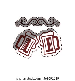 Beer and brewery concept icon vector illustration graphic design