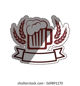 Beer and brewery concept icon vector illustration graphic design