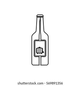 Beer and brewery concept icon vector illustration graphic design