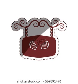Beer and brewery concept icon vector illustration graphic design