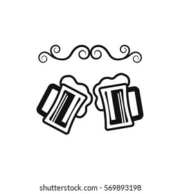 Beer and brewery concept icon vector illustration graphic design