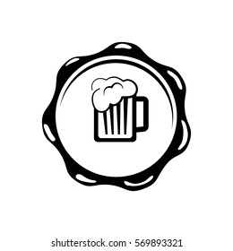 Beer and brewery concept icon vector illustration graphic design