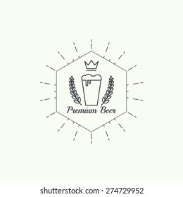 Beer brewery emblems, logo.
