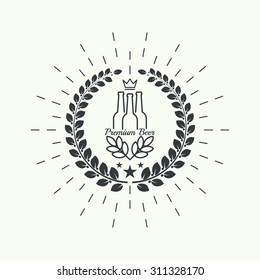 Beer brewery emblems, logo, label, design element.