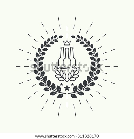 Beer brewery emblems, logo, label, design element.