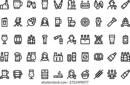 Iconos de cerveza y cervecería Icono de Vector simple. Plantilla de diseño de símbolos de ilustración para elemento de interfaz de usuario móvil de Web.