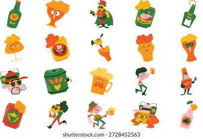Ilustración vectorial De Ilustraciones De Cerveza Y Cervecería. Plantilla de diseño de símbolos de ilustración para elemento de interfaz de usuario móvil de Web.