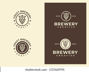 beer, brewery, king brewery, royal beer hipster logo set emblem