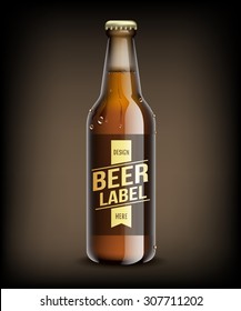 beer in a brown bottle