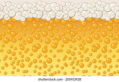 Beer bubbles background. Vector illustration