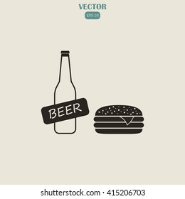 beer and burger icon
