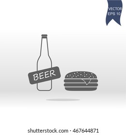 beer and burger icon