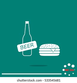 beer and burger icon