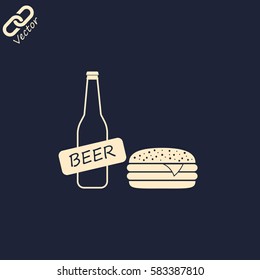 beer and burger icon