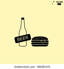 beer and burger icon
