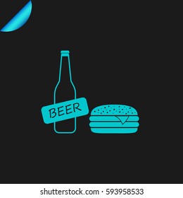 beer and burger icon