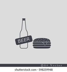 beer and burger icon