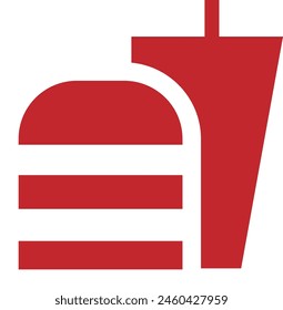 Beer Burger icon red color eps format