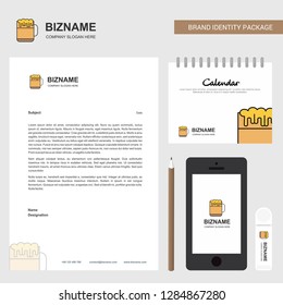 Beer  Business Letterhead, Calendar 2019 and Mobile app design vector template