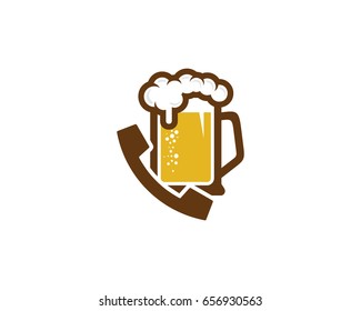 Beer Call Icon Logo Design Element